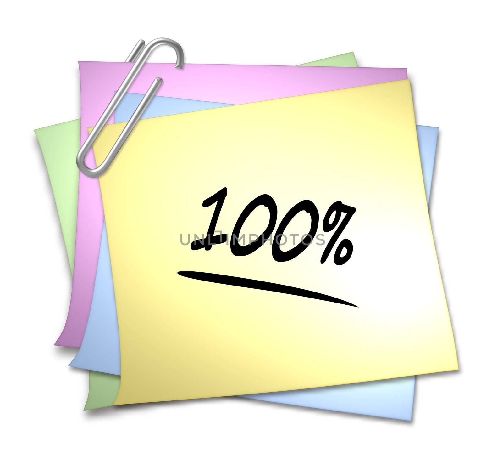 Memo with Paper Clip - 100 %