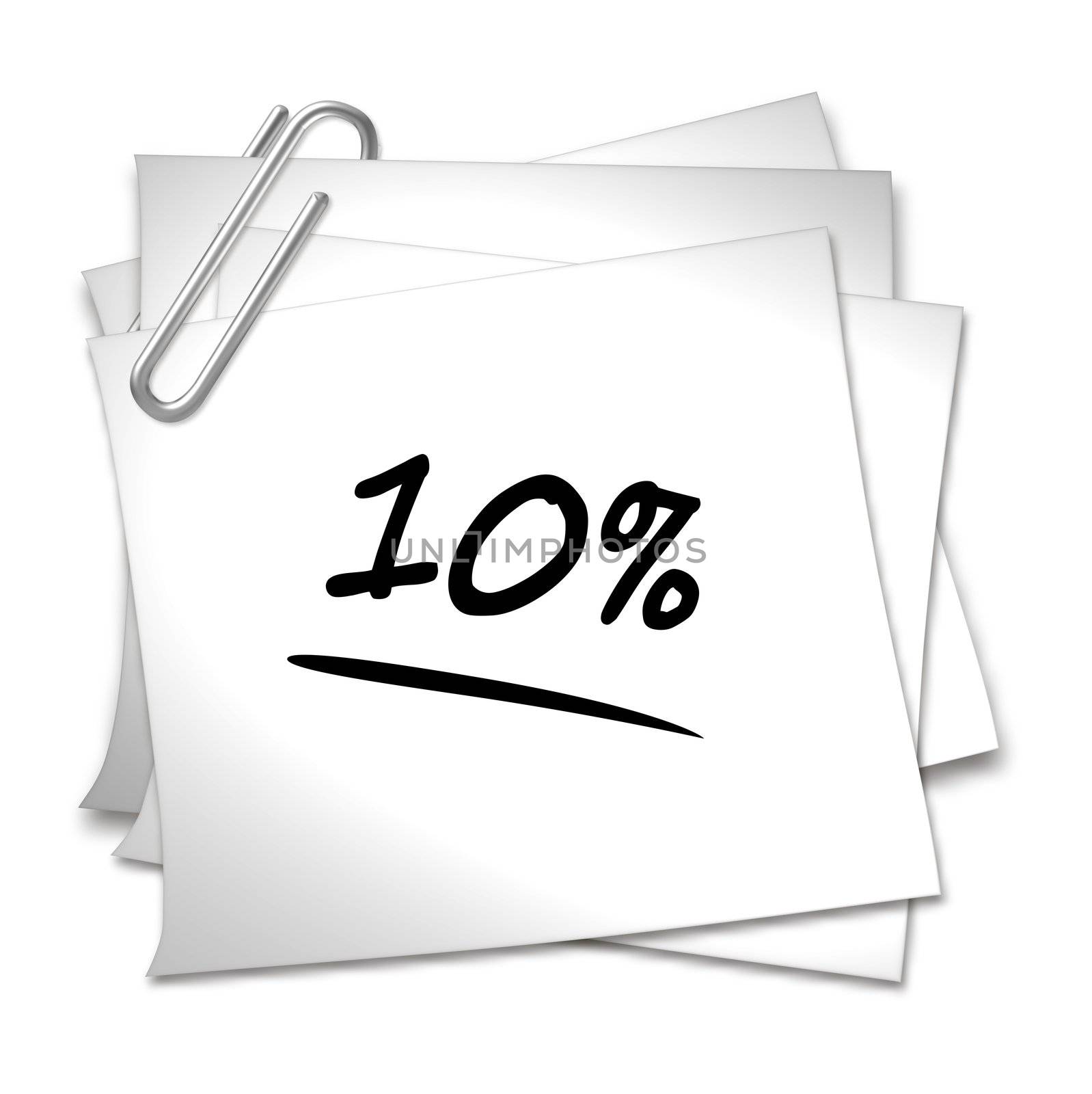 Memo with Paper Clip - 10 %