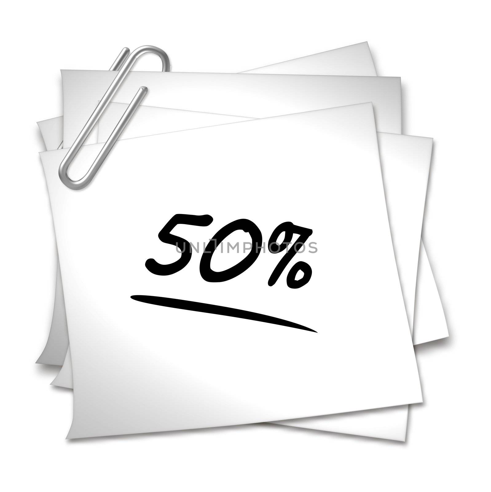 Memo with Paper Clip - 50 %
