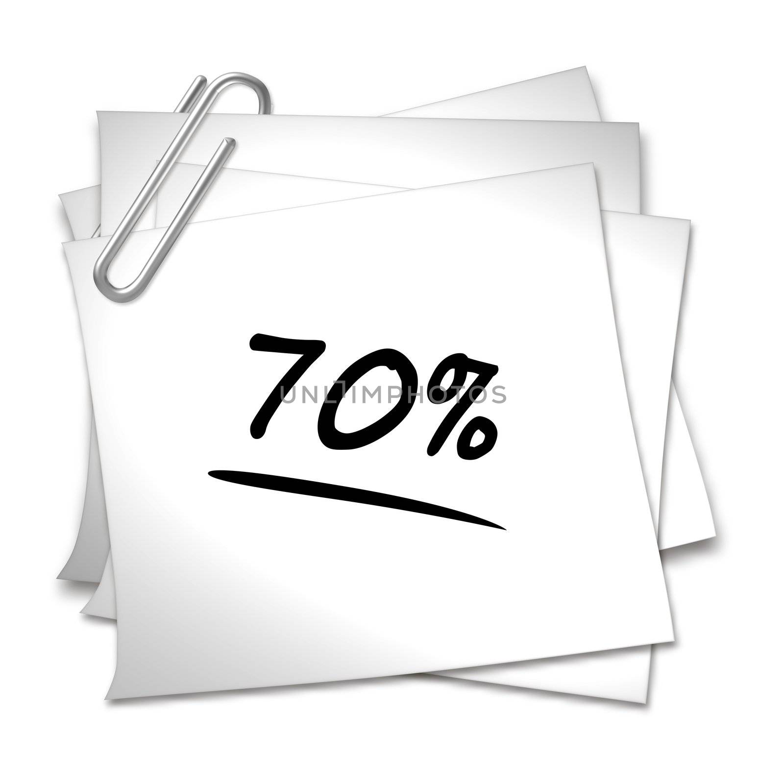 Memo with Paper Clip - 70 %