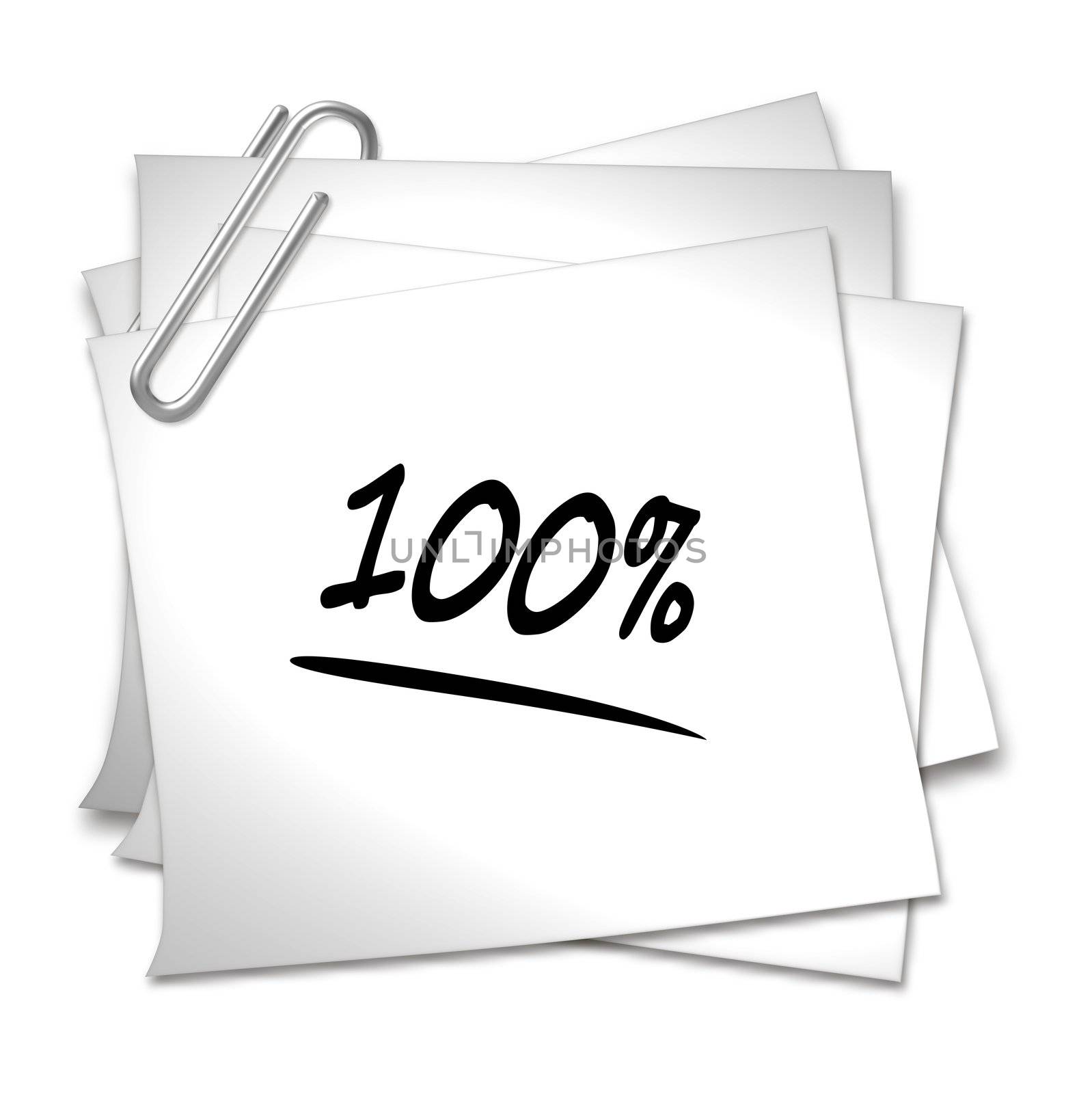 Memo with Paper Clip - 100 % by peromarketing