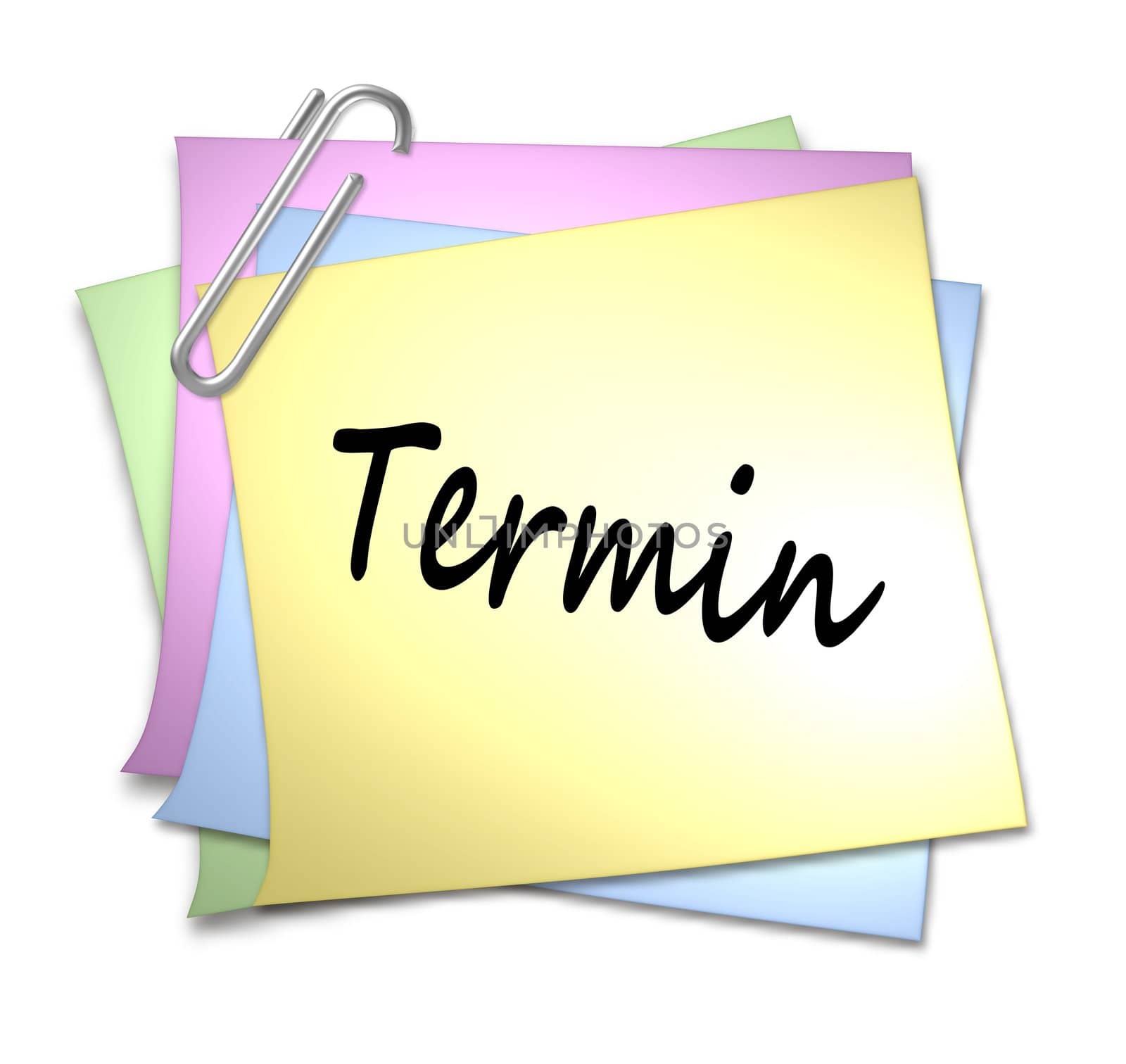 German Memo with Paper Clip - Termin by peromarketing