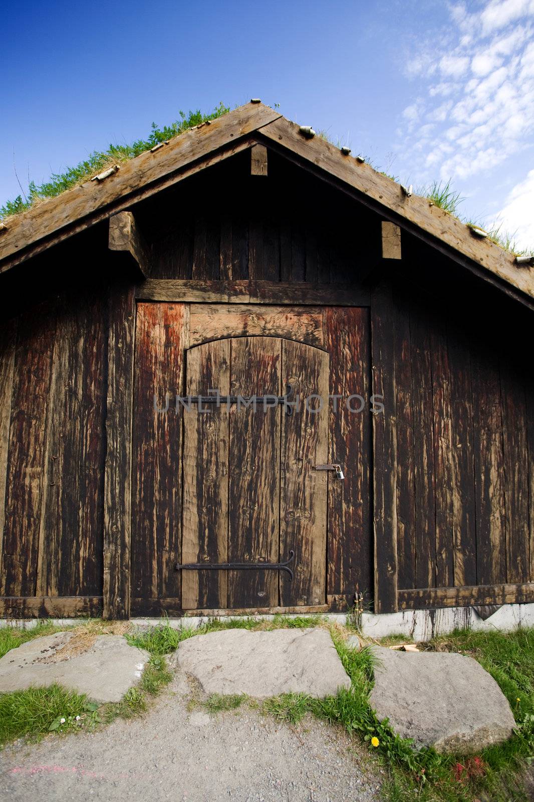 Historic Norwegian Building by leaf