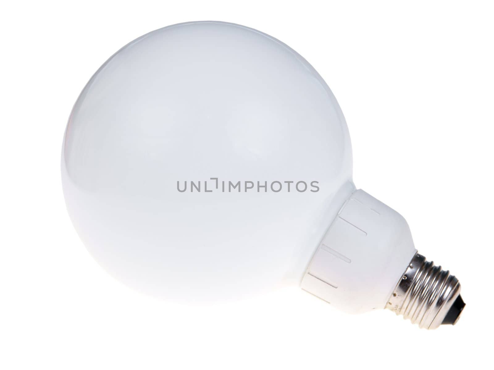 Big white compact bulb isolated on white background