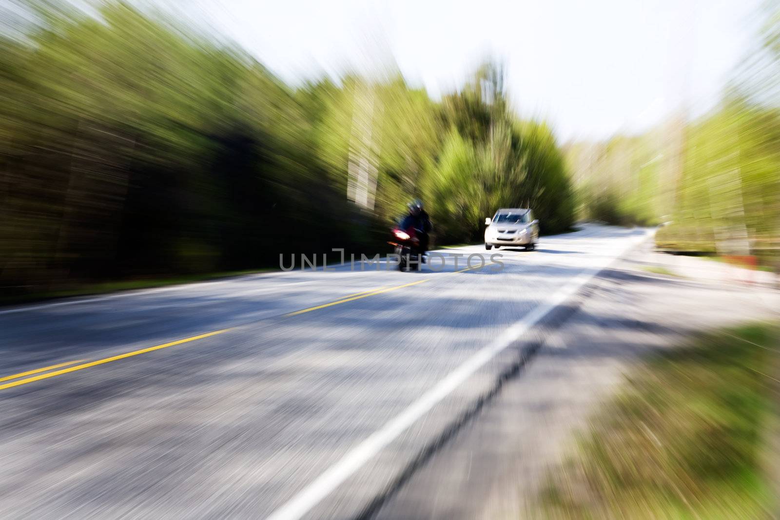 Speeding Car by leaf