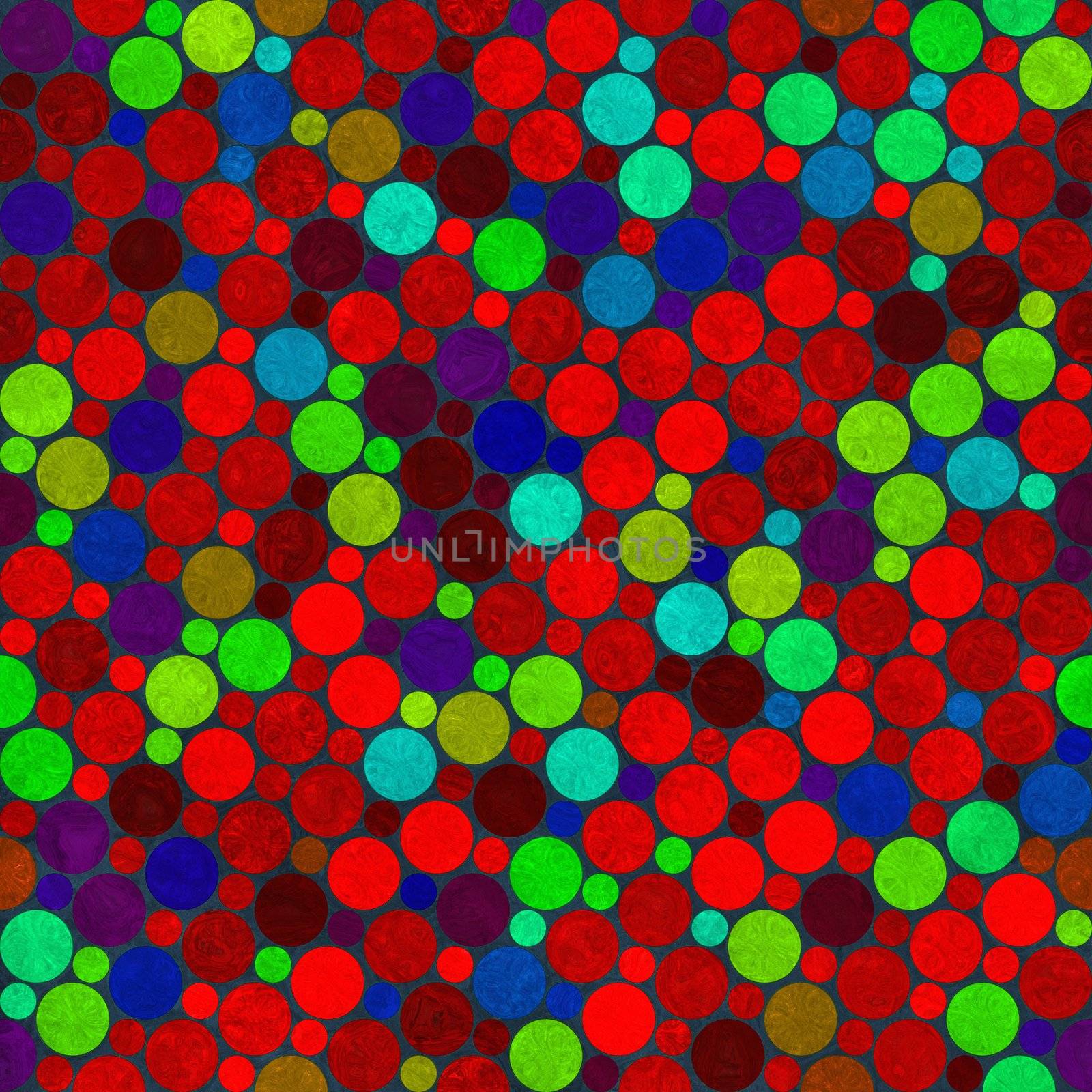 red and colorful fabric dots by weknow