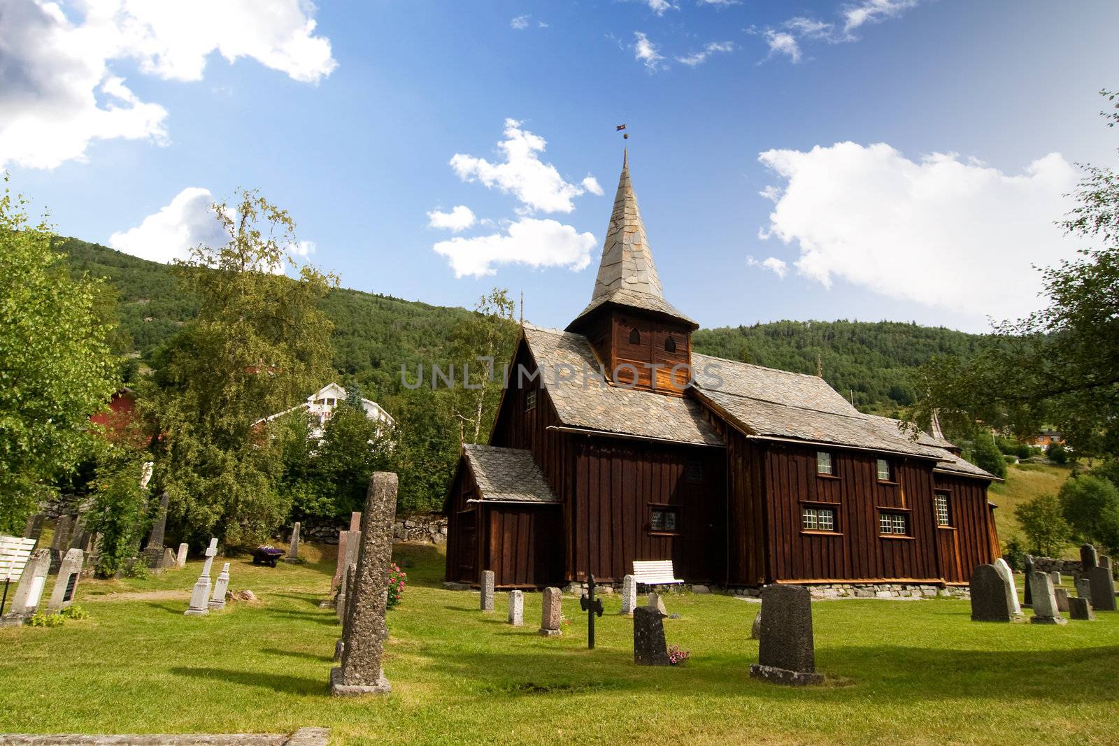 A stavechurch - stavkirke - in Norway located at Hol built in the 13th century.