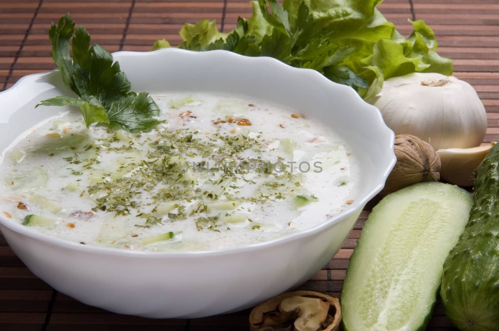 The Bulgarian national food, appetizing vegetarian soup