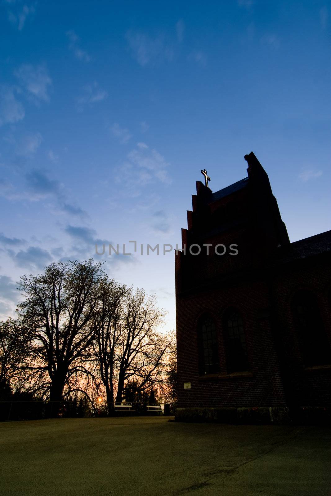 Sunset Church by leaf