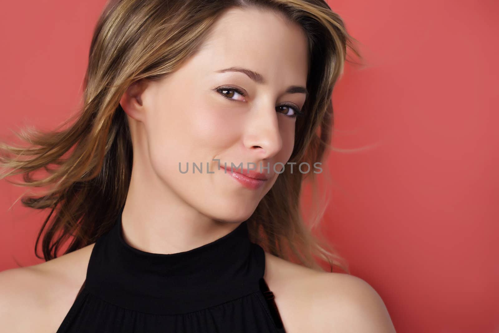 closeup portrait of an attractive woman 