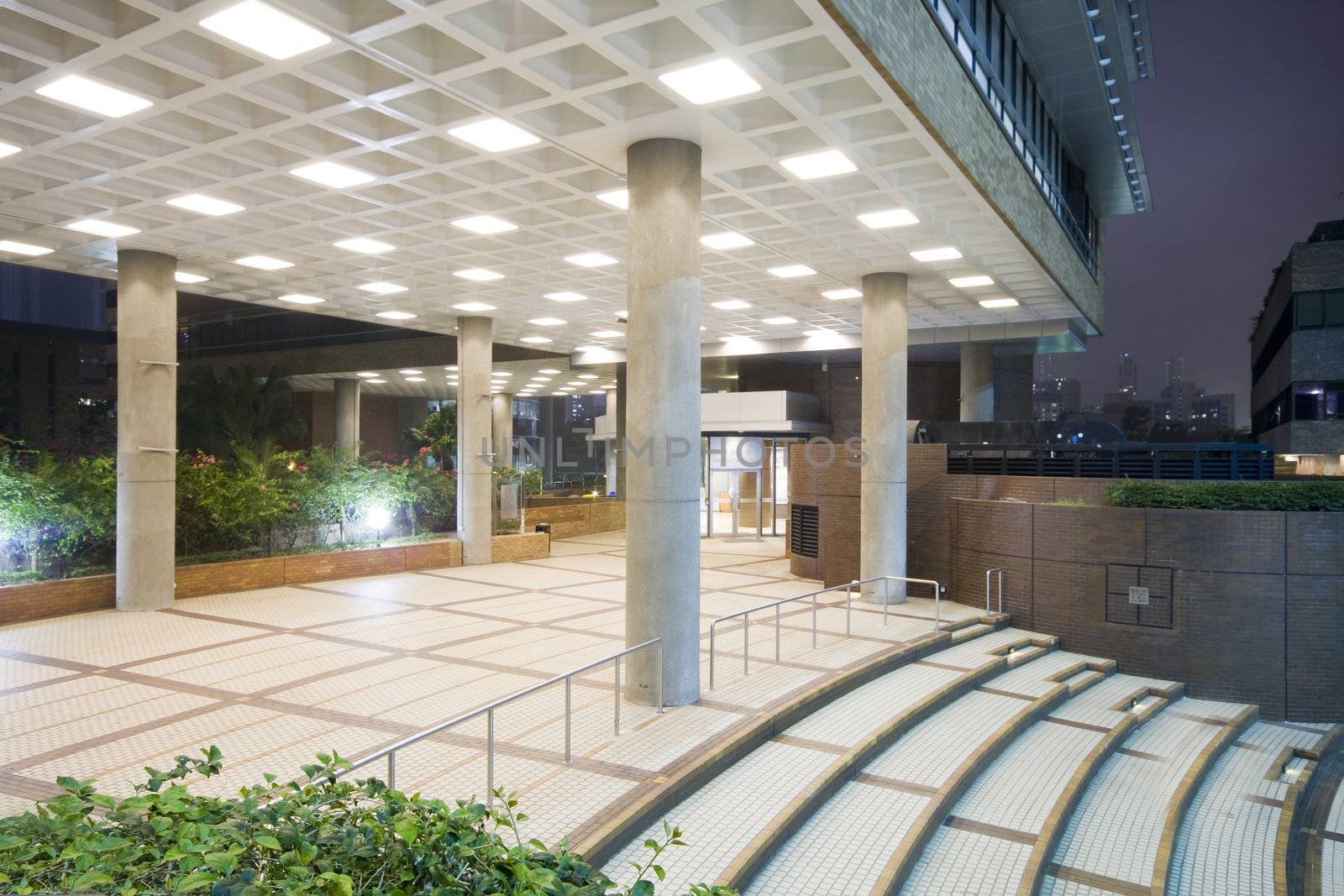 it is a open hall of a  building