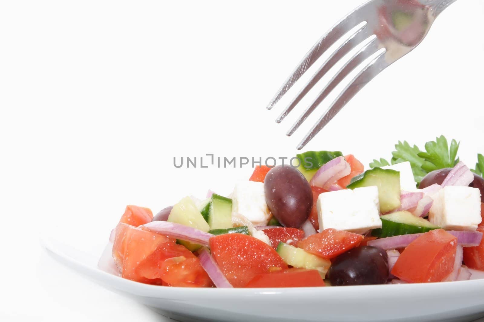 plate of fresh greek salad