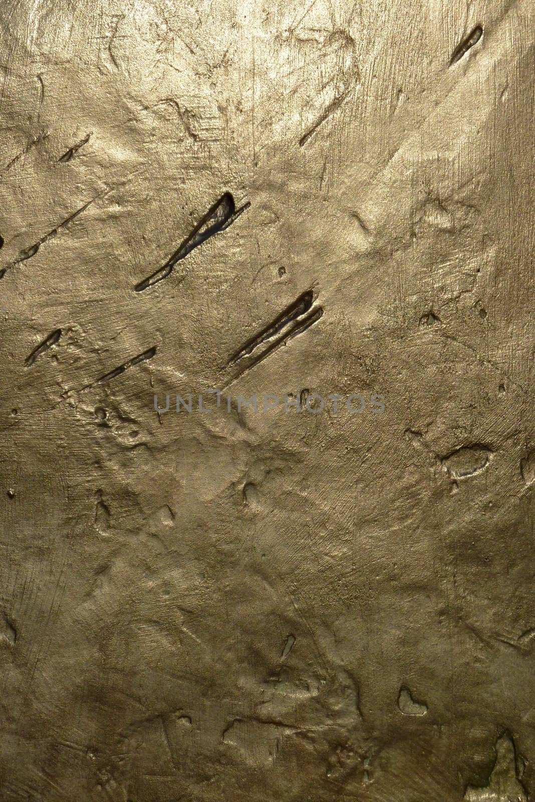 Close up of texture on bronze metal