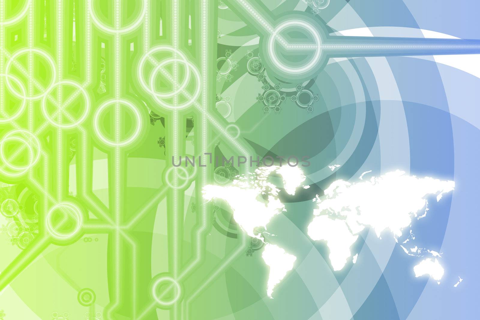 Global Business Color Technology Abstract in Colors