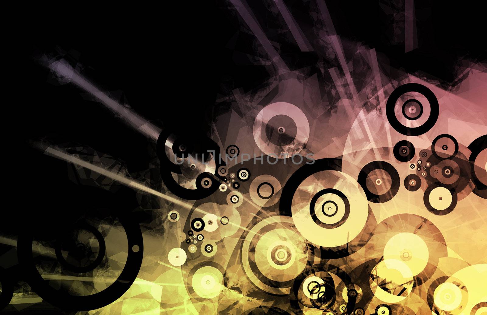 Music Inspired DJ as Abstract Colored Background