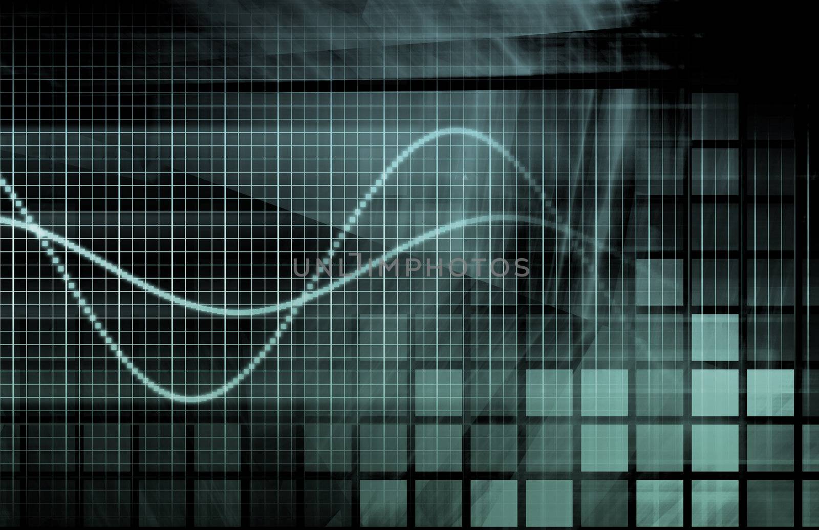 Futuristic Abstract in Web Tech Glowing Lines