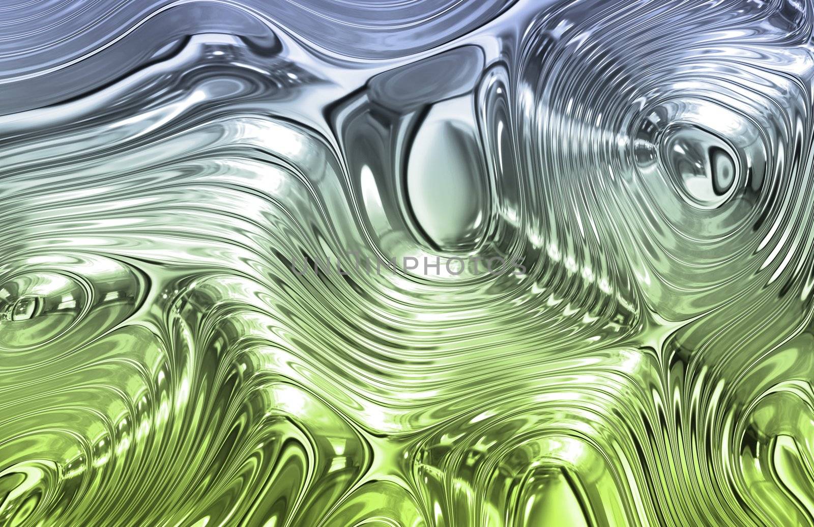 Blue Green Liquid Metal Wild Ripple Texture 