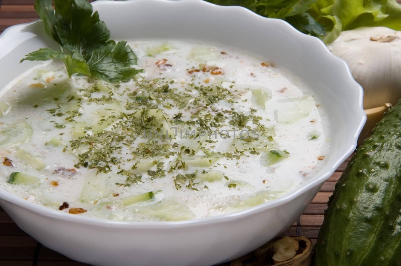 The Bulgarian national food, appetizing vegetarian soup