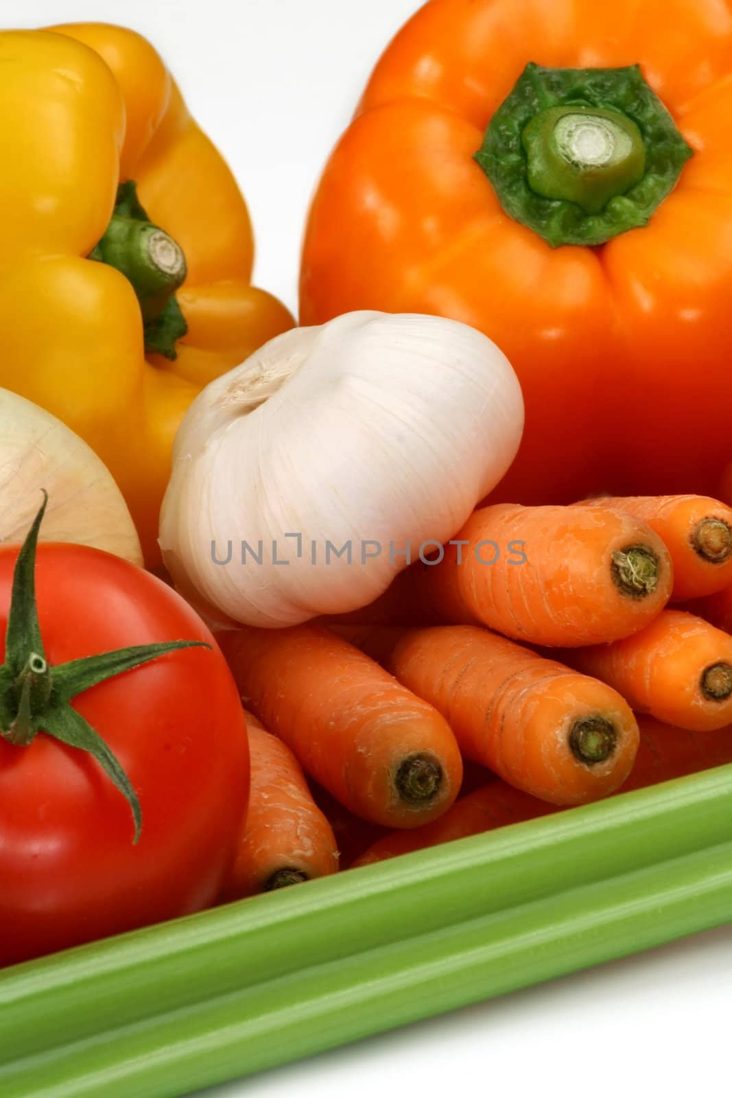 closeup on some fresh vegetables