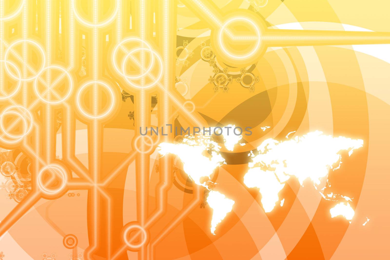 Global Business Color Technology Abstract in Colors