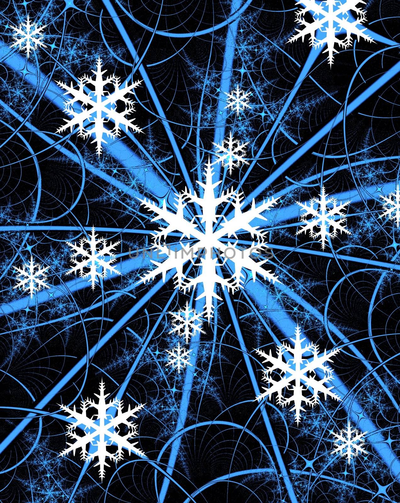 Christmas or winter background with snowflakes