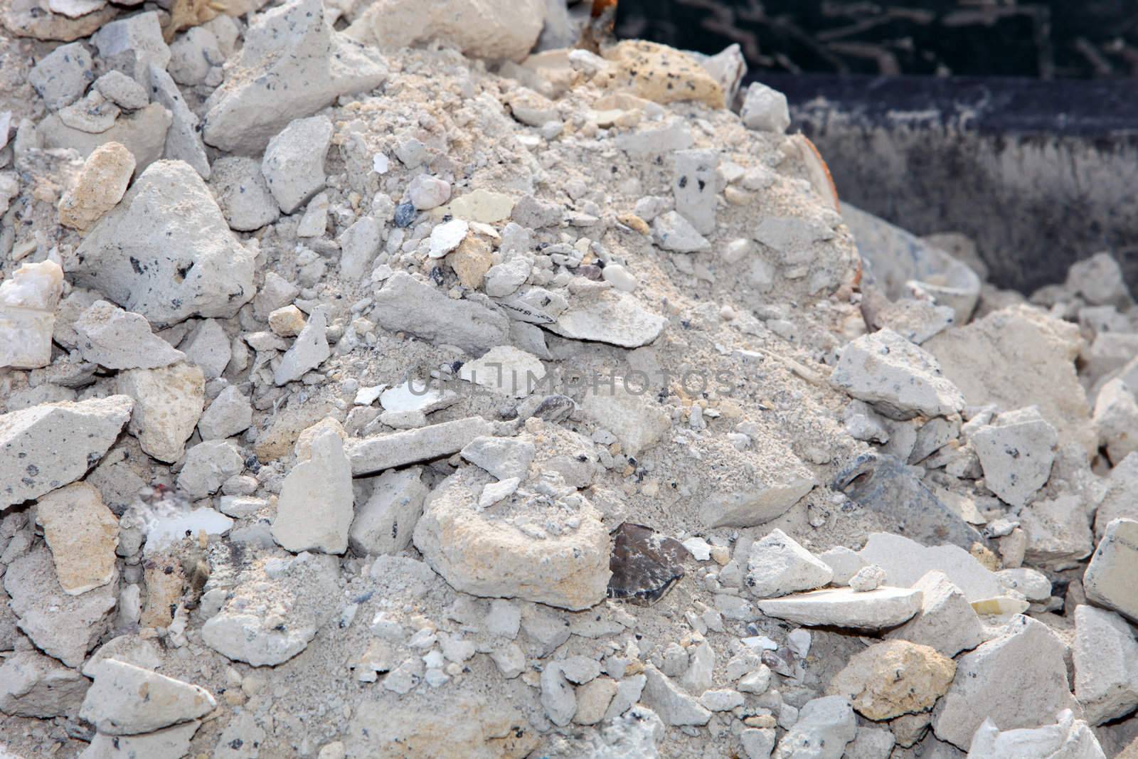A pile of rubble - close-up