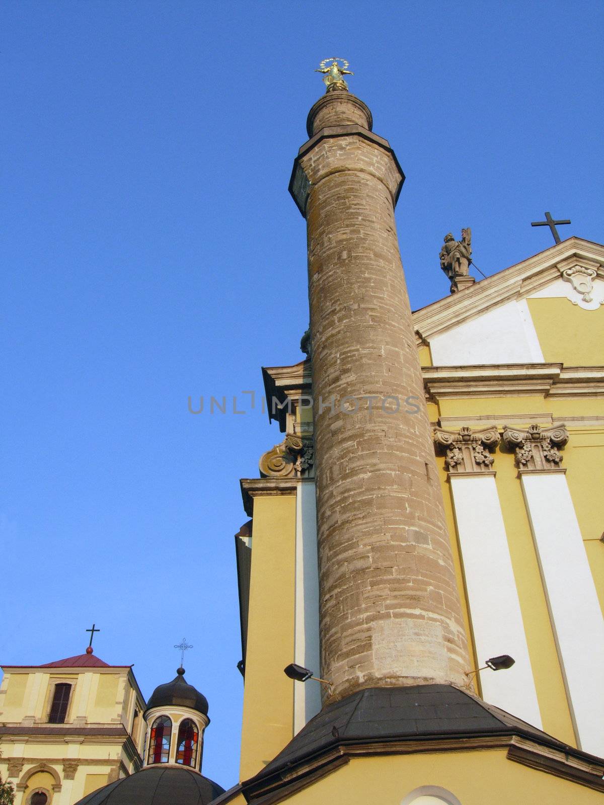 Turkish minaret on a background of the sky