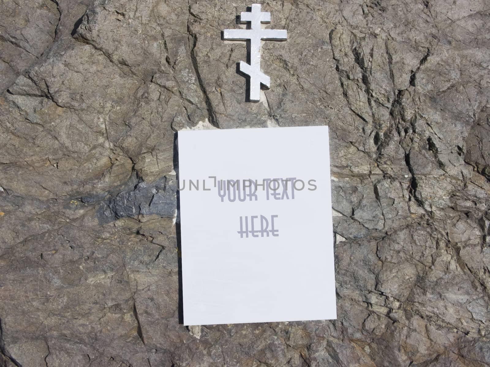 A cross on a stone by soloir