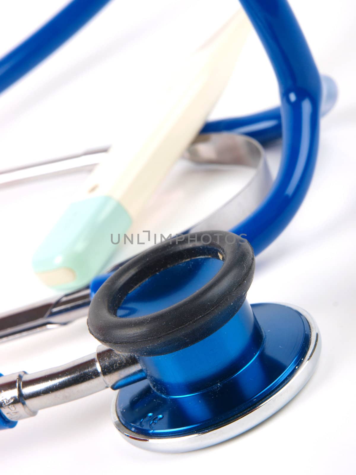 stethoscope on white background