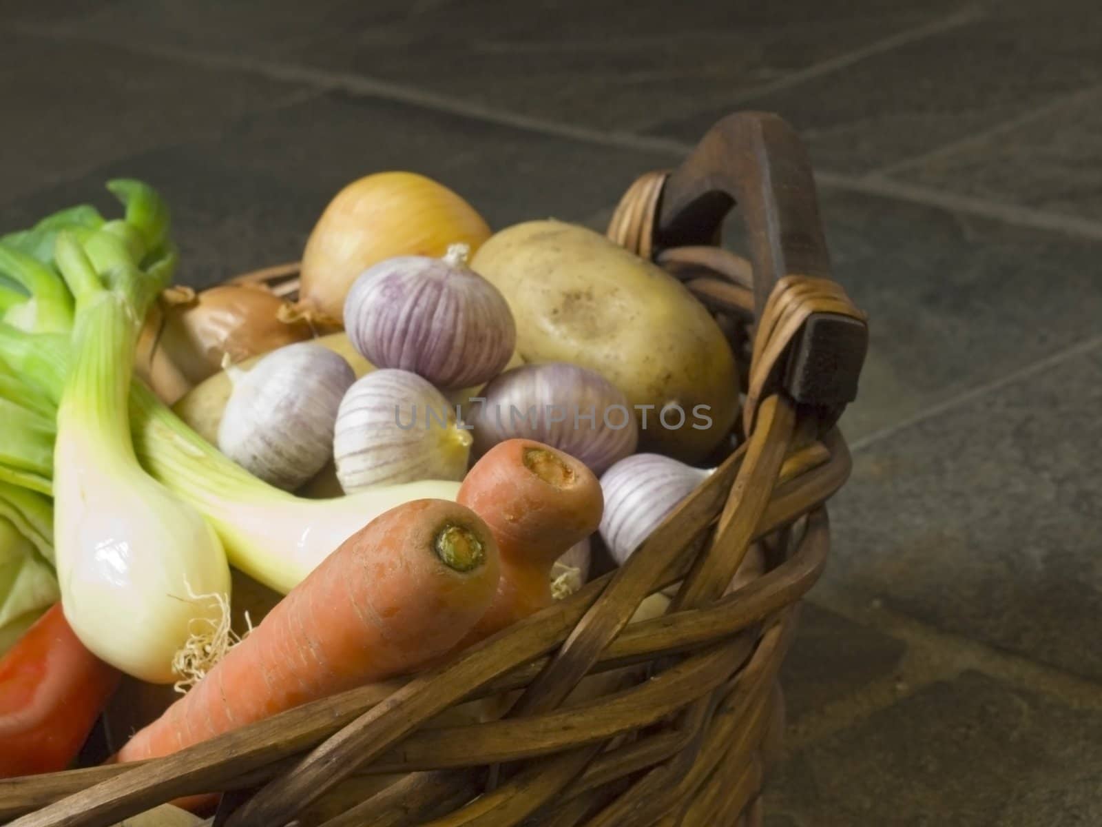 basket full of fresh vegetables