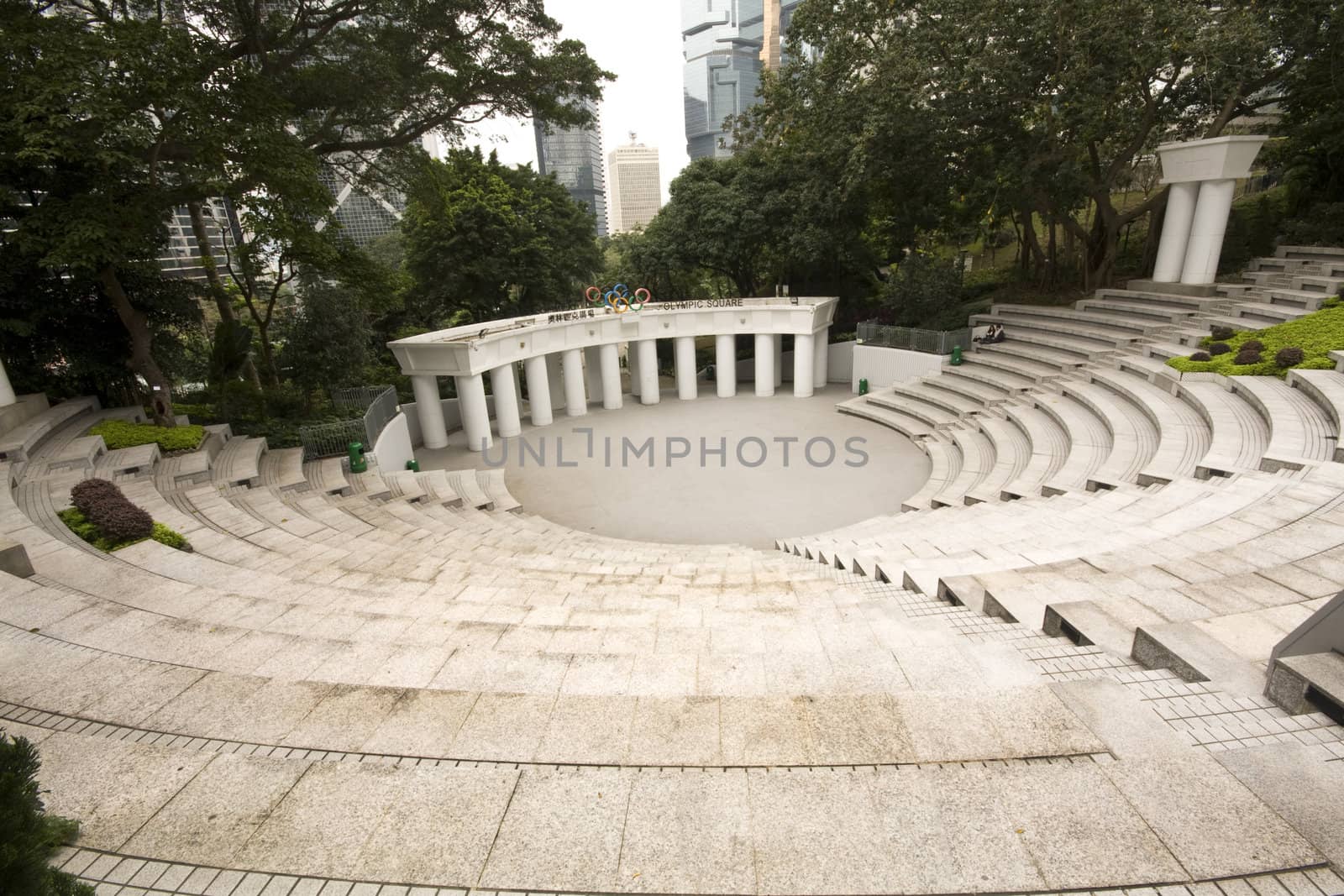 it is big square and many stone stair