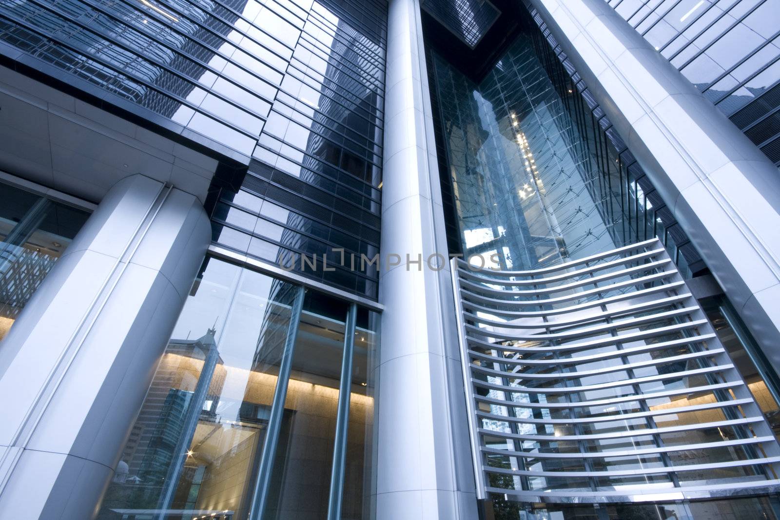 it is a modern  building in hong kong