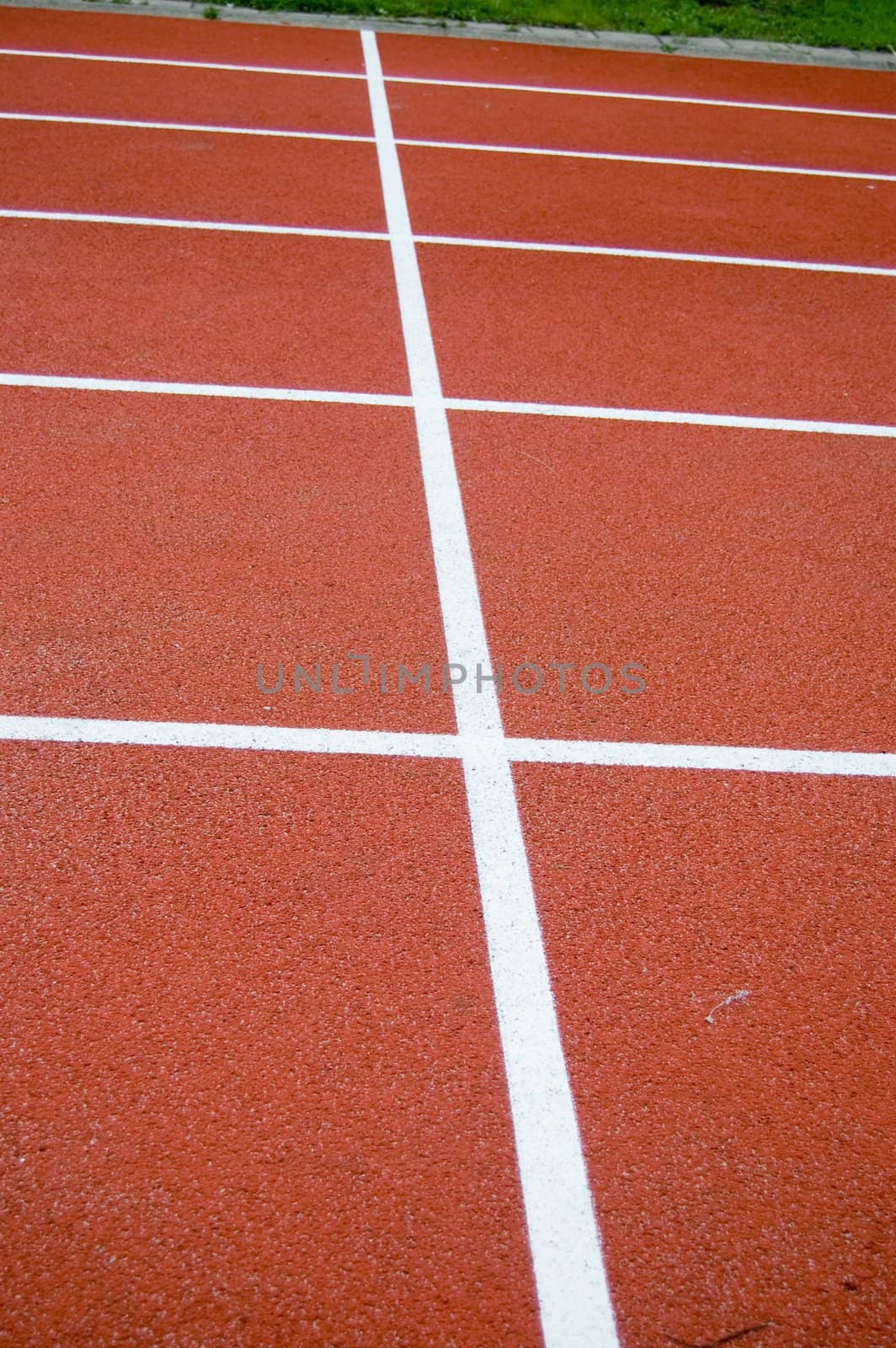 start of a sprint on a athletic track