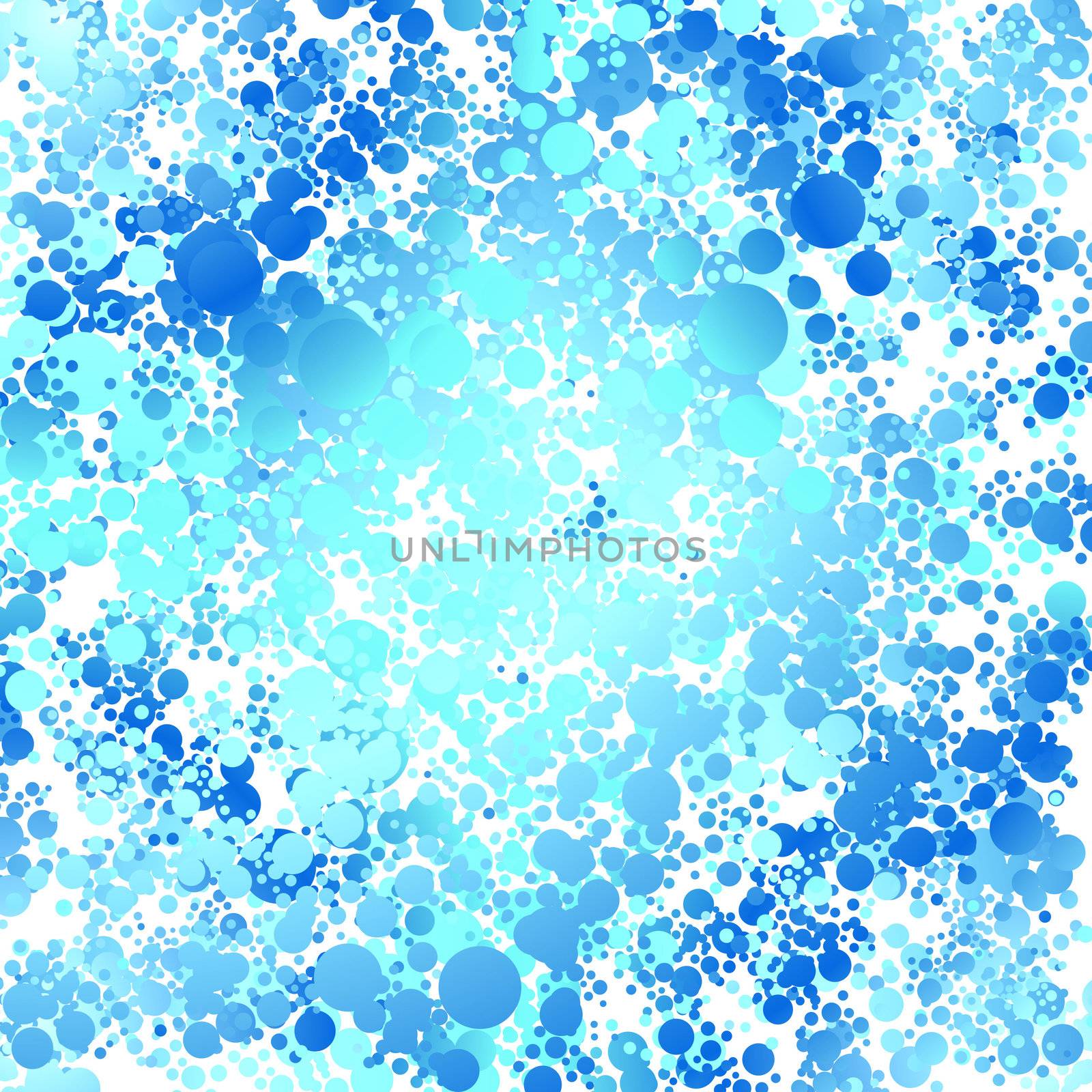 Abstract blue and green background made out of circles