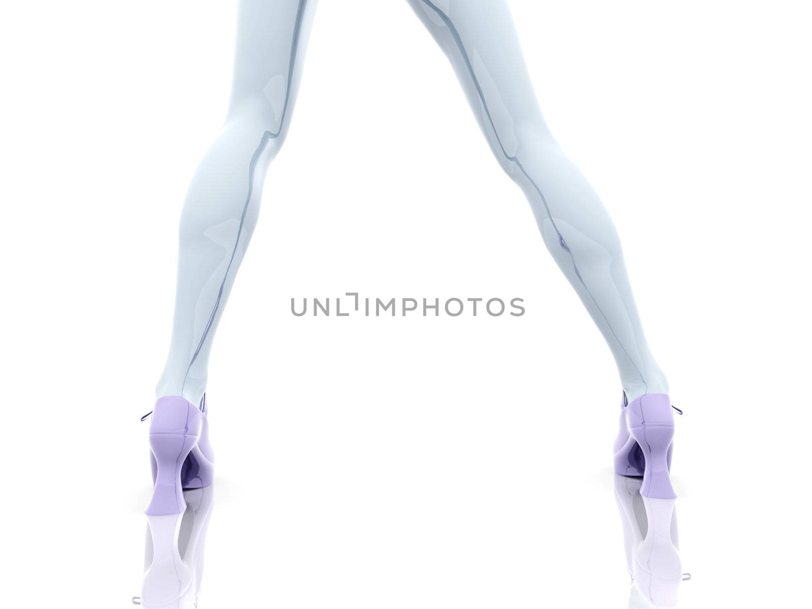 3D Illustration. Some dancing Cyborg Legs...