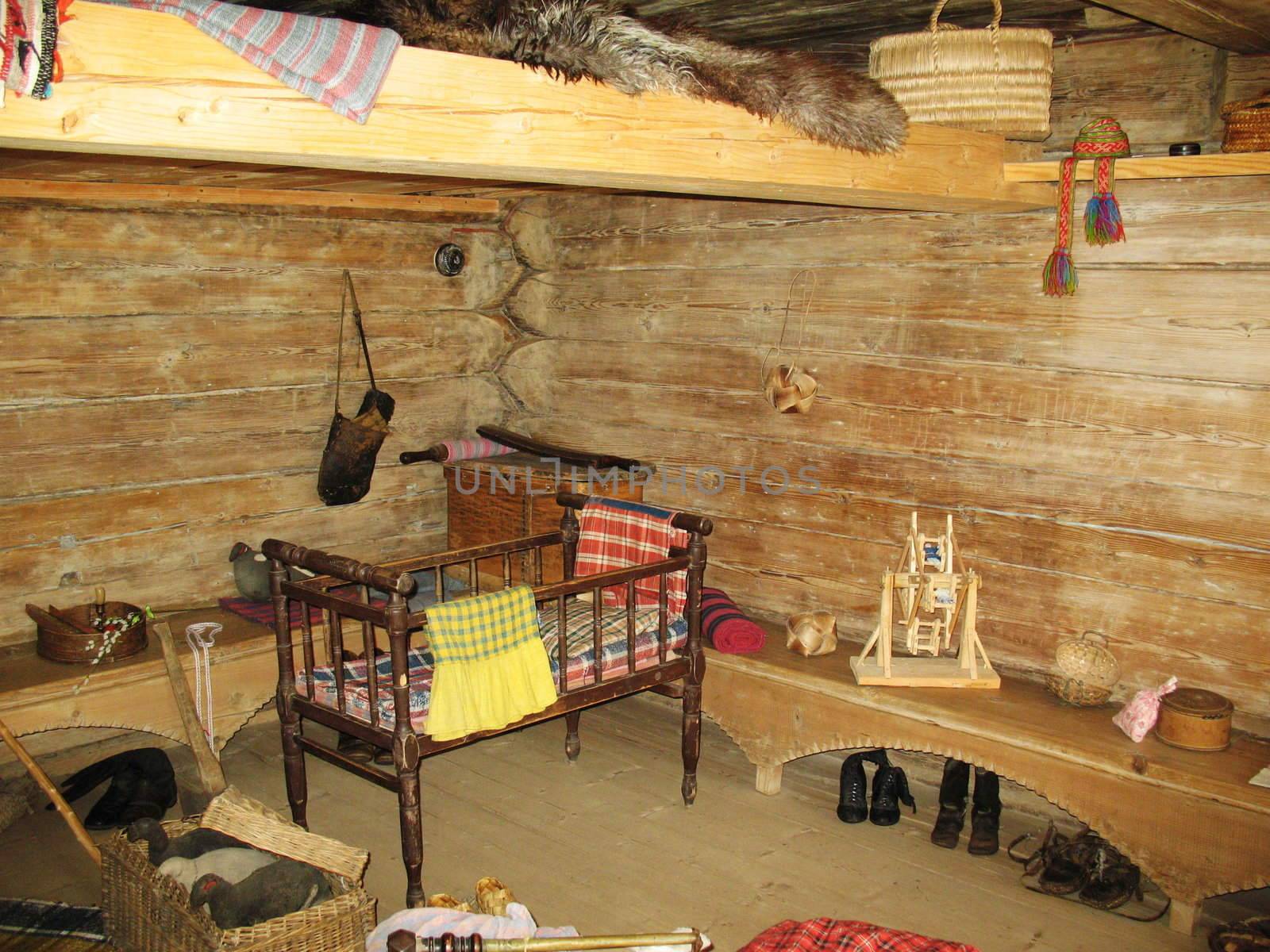 Bedroom in ancient russian county
