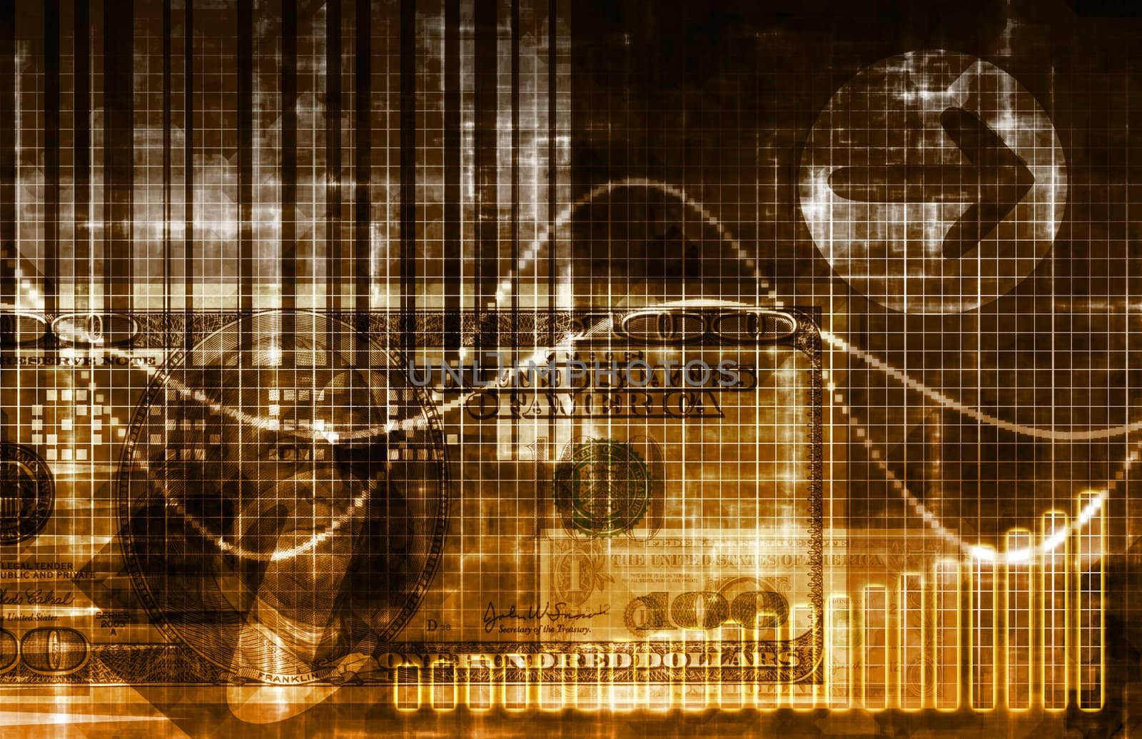 Orange Money Technology Business Background as Art