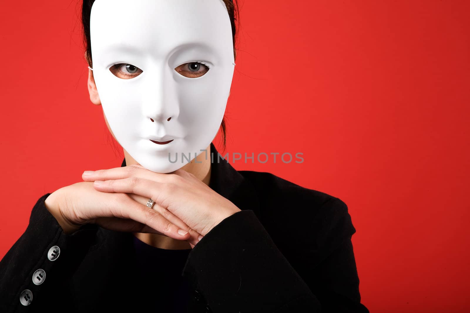 Anonymous Business Woman by leaf