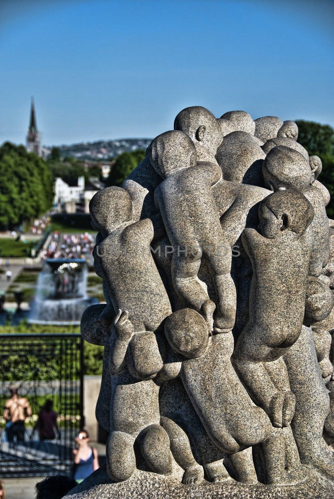 Statue in a Park of Oslo, Norway, May 2009