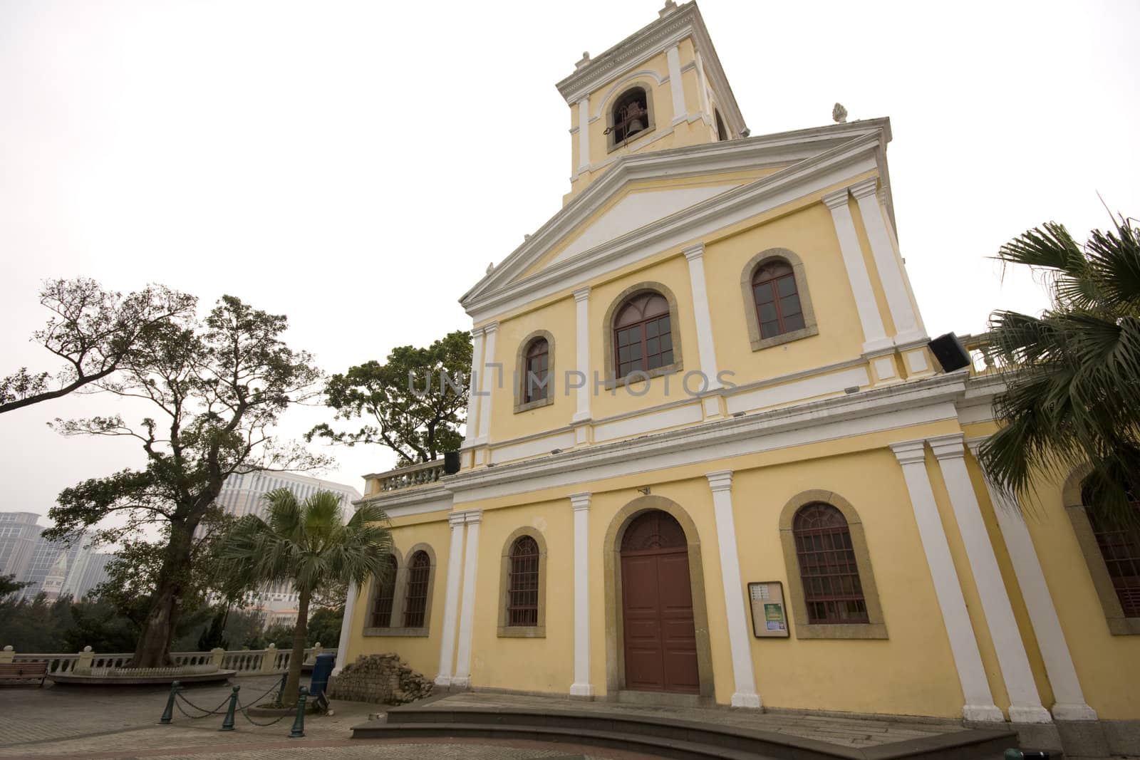 Church on top of Colina da Penha in Macau