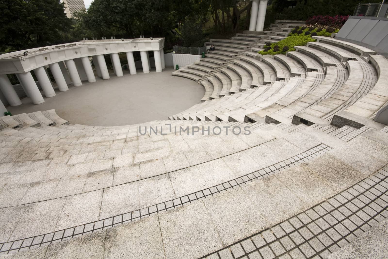 it is big square and many stone stair