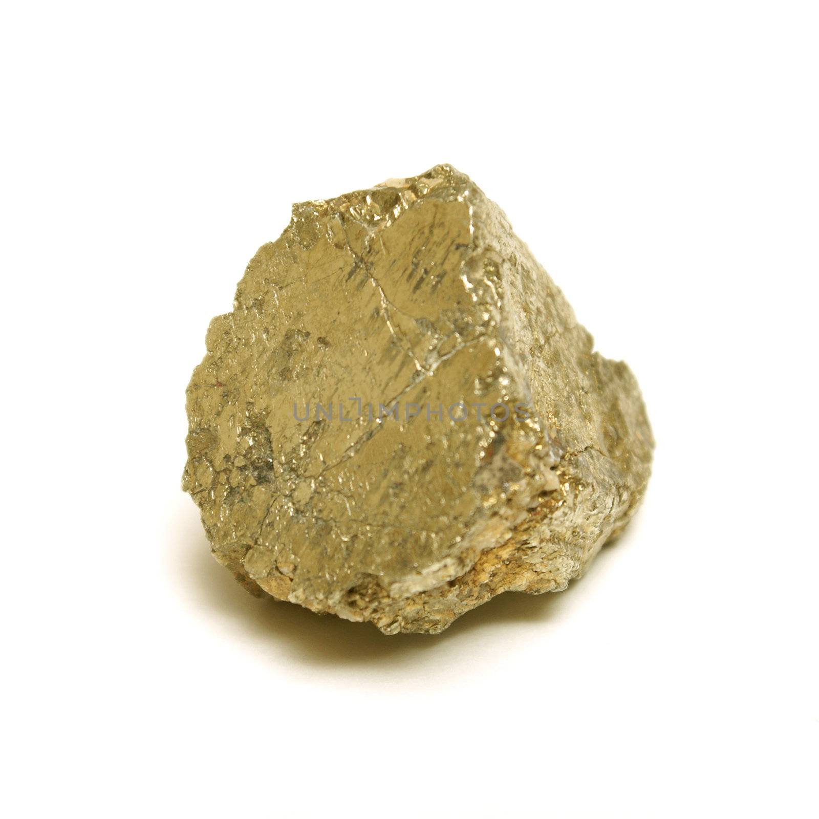 A macro shot of a nice size gold nugget.