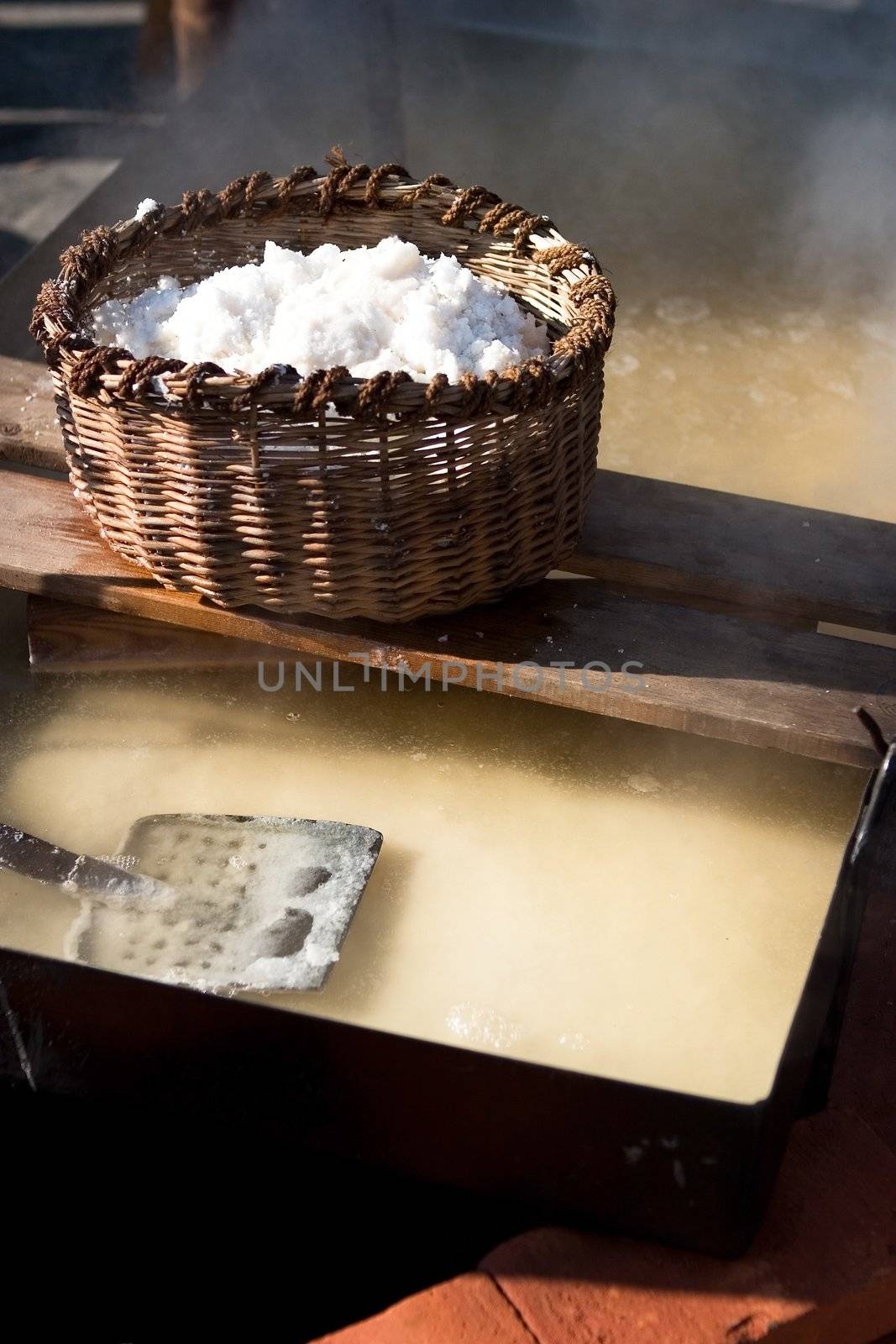 The production of natural sea salt from salt water