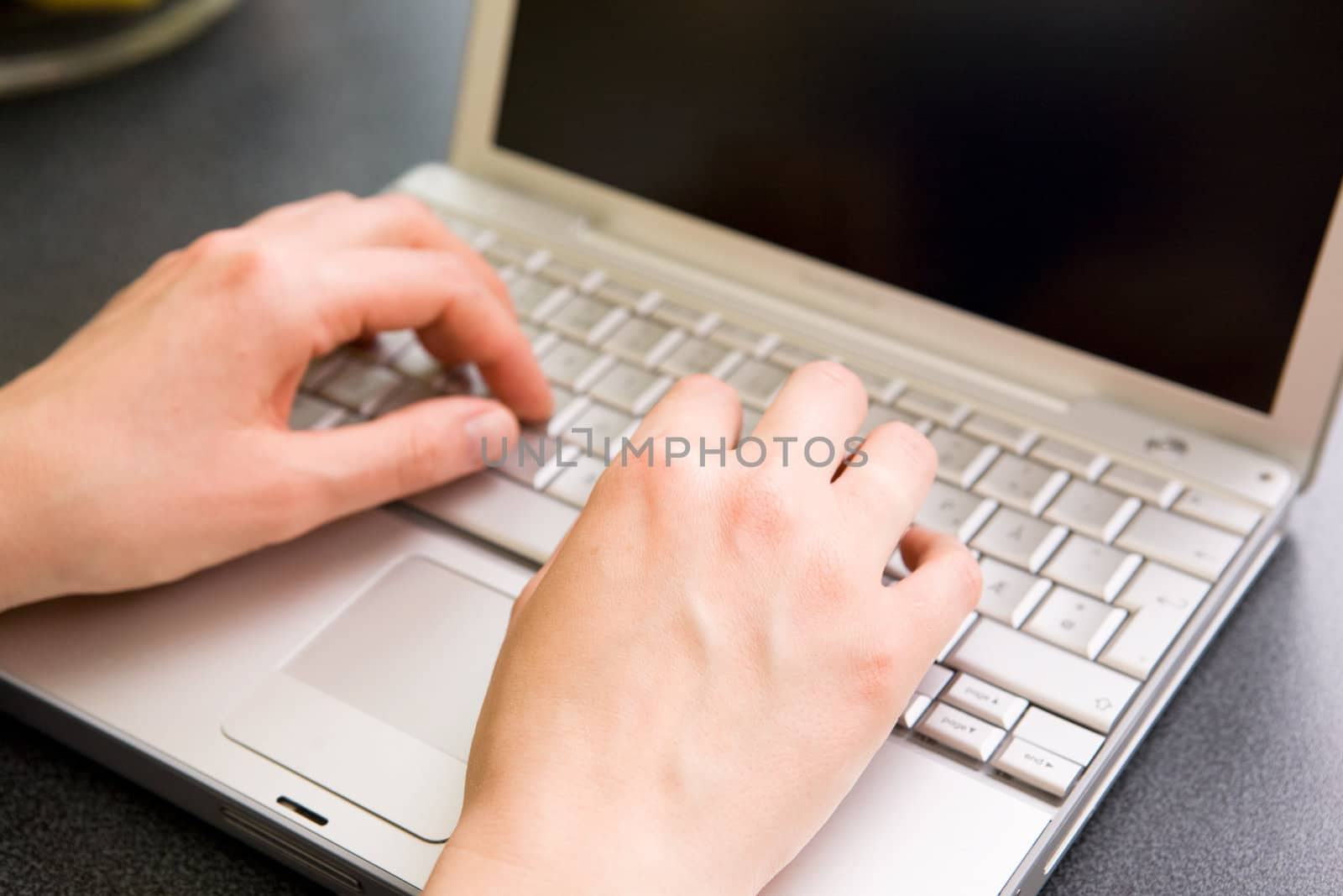 Hands on Computer Detail by leaf