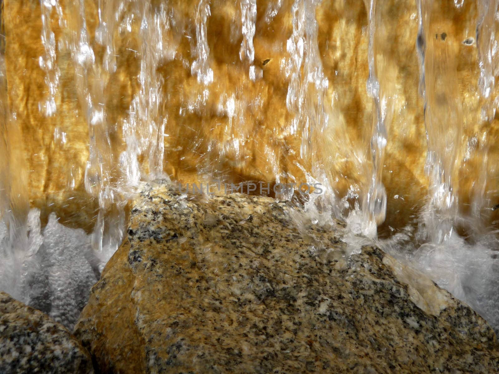 A abstract photograph of some falling water.