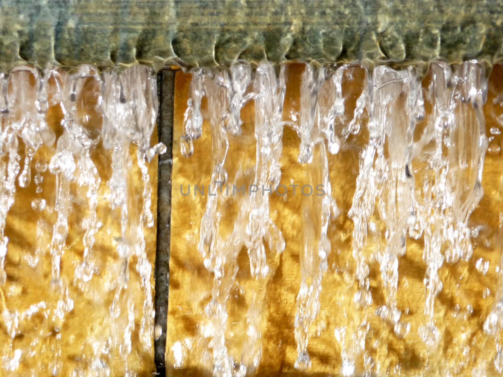 A abstract photograph of some falling water.