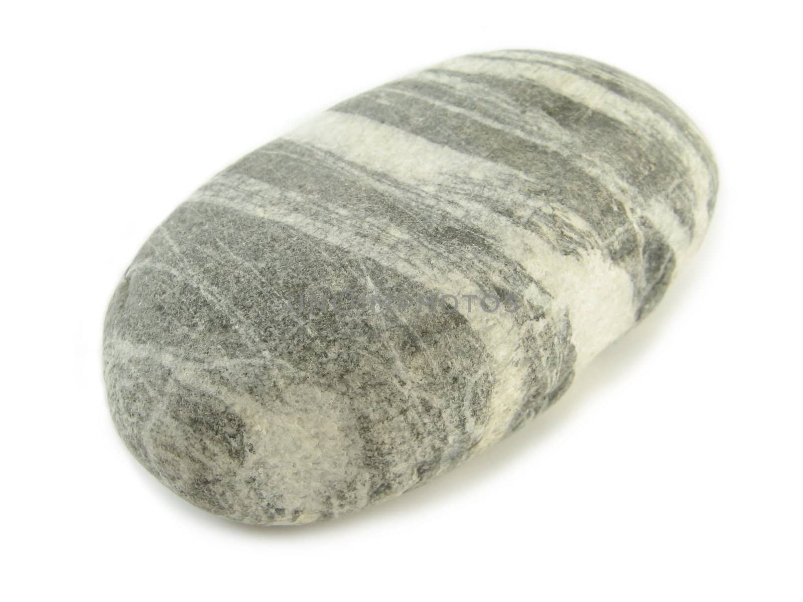 image of a gray stone with white stripes