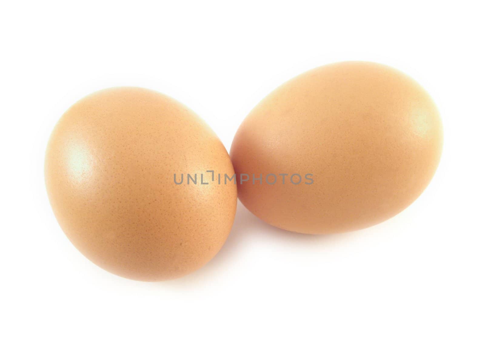 image of two eggs on a white background