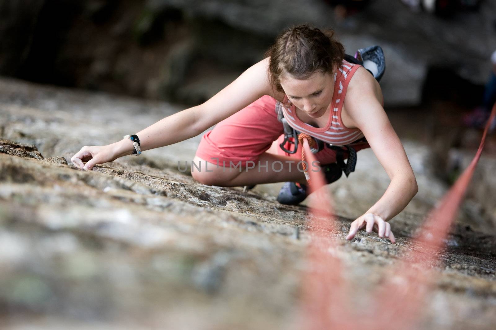 Female Climber by leaf