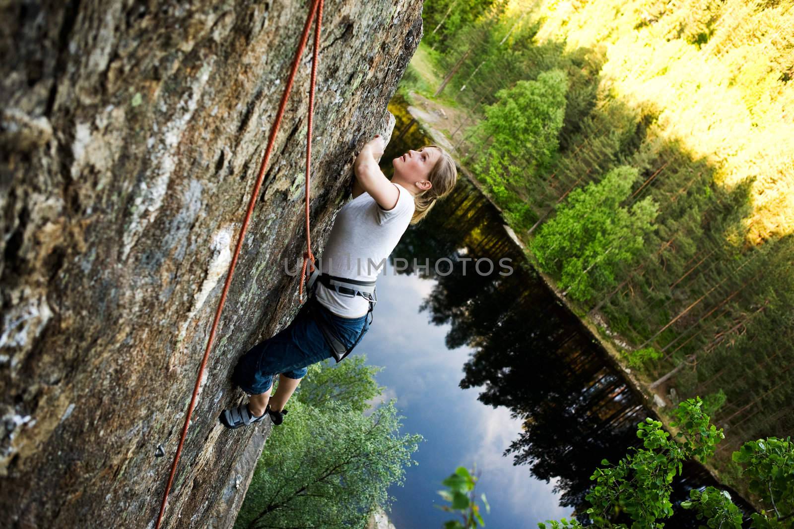 Female Climber by leaf